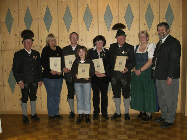 Ehrungen Jahreshauptversammlung 2008